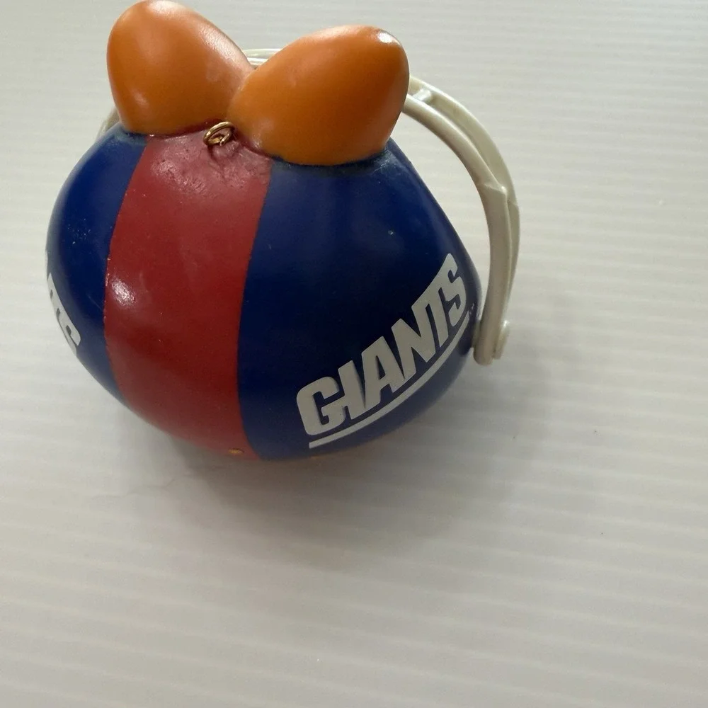 Vintage Garfield NY Giants Football Helmet Enesco Christmas Ornament